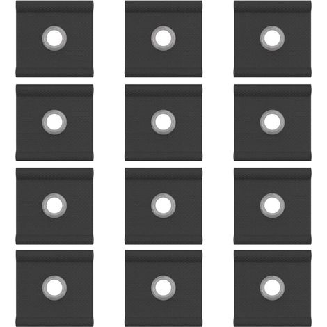 12 x Kederhaken, Kedertülle für 5mm Kederschiene, Kederhaken, Markisenhaken, für Kederschiene Markise (Schwarz)