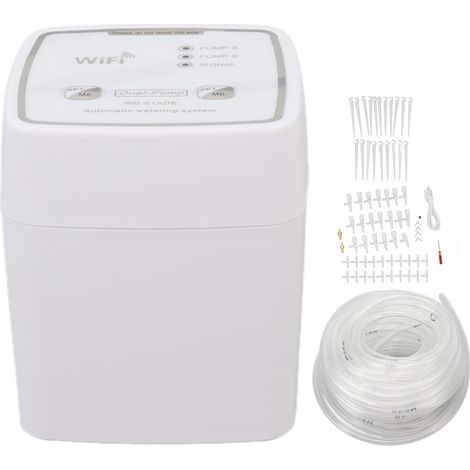 Kit d'irrigation goutte à goutte WiFi Télécommande Système d'arrosage automatique à double pompe pour 20 plantes en pot (1/5)