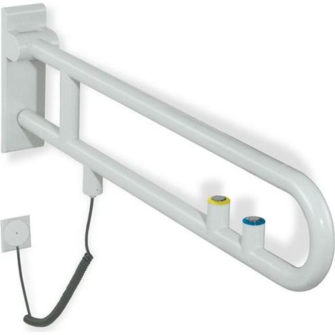 Rail support articulé version SERIE 801 orientable,-/bouton affleurant / fonction jaune 700mm koral