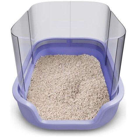 Protections anti-pipi pour bac à litière pour chat (4 pièces) Couvercle de bac à litière 15 x 11,5 pouces Protections anti-pipi et écran de confidentialité pour bac à litière ouvert - Bac non inclus