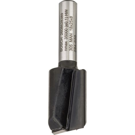 Bosch – Fraise à rainurer 8 mm – Pour bois massif et matériaux abrasifs – D1 18 mm, L 25 mm, G 56 mm – SKU 2608628389 (1/10)