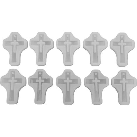 Moule croisé en Silicone, 10 pièces, pendentif, breloque, moulage pour bijoux, boucles d'oreilles, Bracelet, porte-clés, fabrication de gâteaux, artisanat de décoration (1/5)