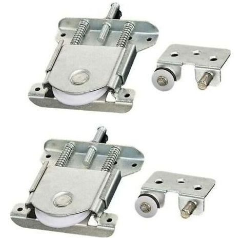 2 pièces Roulette Porte Coulissante placard,Pièces de porte coulissantes pour porte de garde-robe,roues,rouleaux,armoire Runners Guides,Roulette Placard Coulissant Armoire Porte Roulea (1/5)