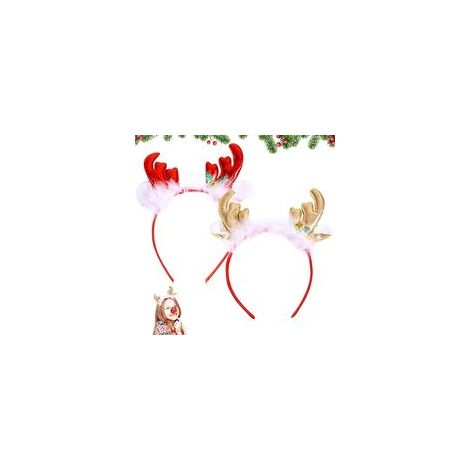 Serre-tête de renne de Noël, bandeau à thème de Noël, accessoire de coiffure pour fête festive, cadeau et accessoire décoratif