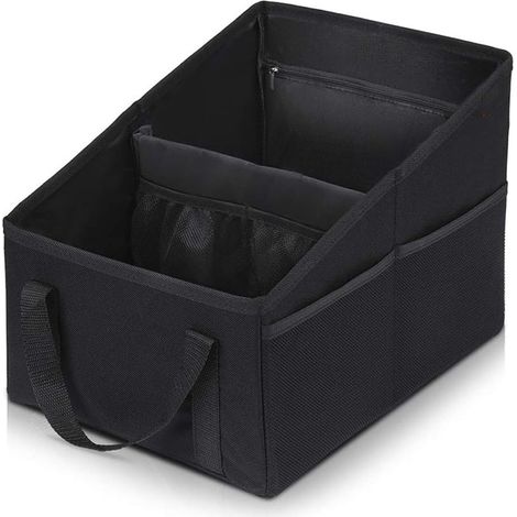 Faltbare Aufbewahrungsbox aus Oxford-Gewebe, Auto-Aufbewahrungsbox, ausgestattet mit mehreren Taschen für verschiedene Aufbewahrungsbedürfnisse, strapazierfähig und waschbar, ein unverzichtbares Reise