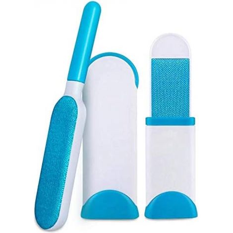 (Bleu) Pet Dog Cat Hair Remover, Pas de recharges et pas de déchets, Amélioré réutilisable Pet Hair Remover Brosse Aide à domicile (1/5)
