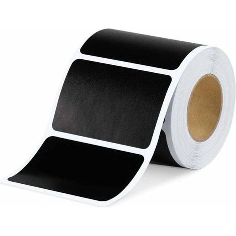 Lot de 300 étiquettes autocollantes vierges 3.5cm x 5.5cm – Noir mat pour pots et bocaux – Format ardoise pour épices et confitures (1/5)
