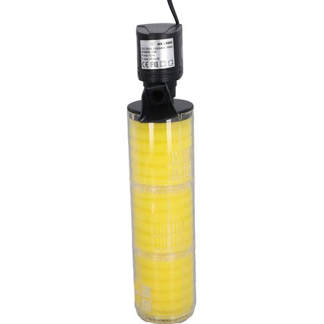 Filtre submersible pour aquarium 25 W, débit interne 1800 L/h, 3 étapes de filtration par éponge, avec pompe à eau, pour aquarium de 100 cm, prise UE 220 V (1/5)