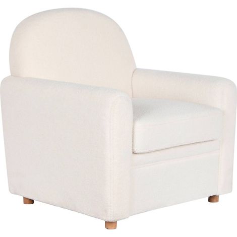 Fauteuil Borreguito blanc élégance et confort - Blanc crème doux (1/5)