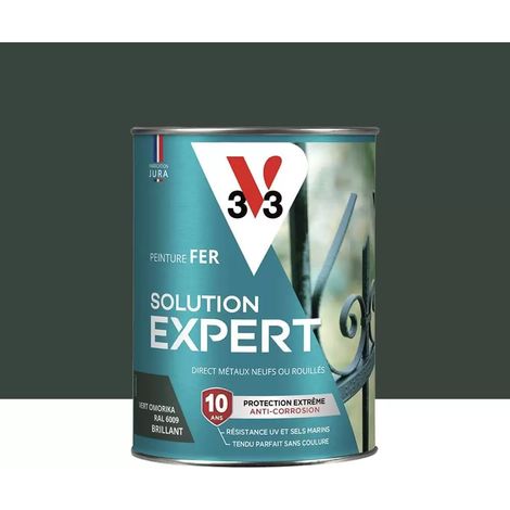 Peinture Glycéro Fer 10ans V33 Solution Expert Vert omorika 0,25 L (1/3)