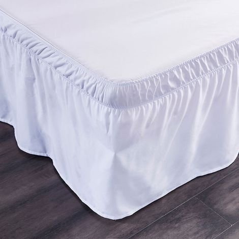 Filiyano-Jupe de lit élastique unie avec plis - 180 x 200 cm (1/5)