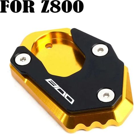 (Or-800) Compatible pour Kawasaki Z900 Z650 Z800 Z900RS 2016-2024 Moto CNC Béquille Agrandisseur de pied Support latéral Extension Pad Z 900 rs 800 650 maxpower (1/4)