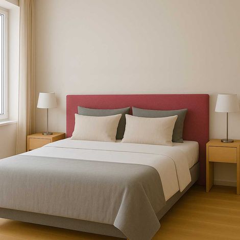 Tête de lit largeur 220 x 110 cm tissu couleur Rose Grenade (1/5)