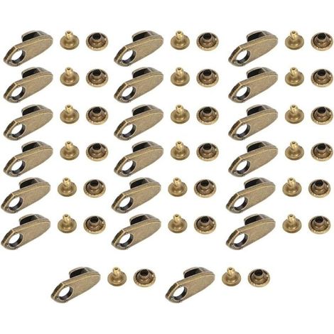 Lot de 20 Crochets de lacet de botte Chaussures de sécurité en dentelle avec rivets pour réparation/camp/randonnée/accessoires d'escalade (1/4)