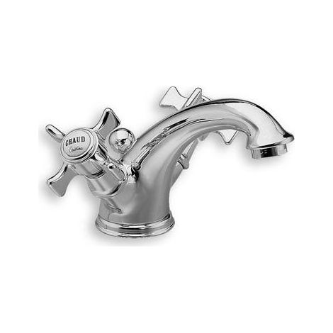 Cristina Ondyna – Mélangeur de lavabo chromé rétro – Aérateur anticalcaire – Économie d'eau – Garantie 8 ans – Hauteur sous bec 20cm (1/6)