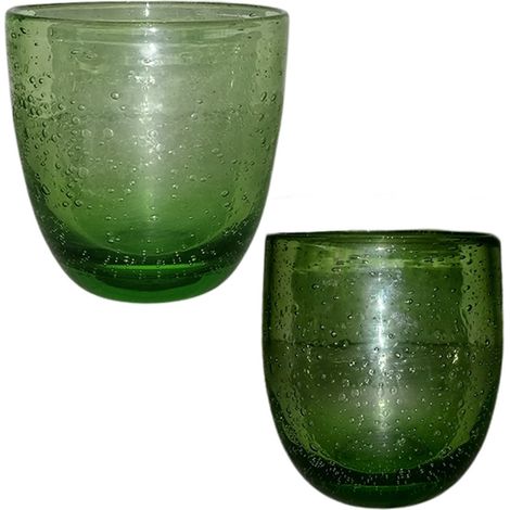 Bicchiere in vetro per acqua vino set da 12 per tavola casa ristorante pub lavorazione particola milleboll (1/5)