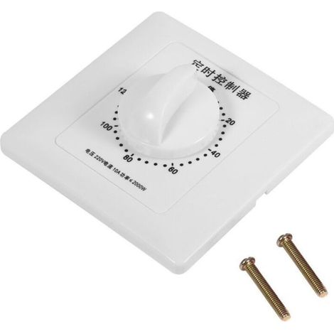 AC 220V 30/60/120 Min Minuterie de Pompe Haute Puissance Interrupteur de Temps Mécanique Compte à Rebours Contrôle Echanical Timmer Swtich(120min ) (1/4)