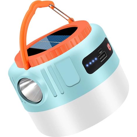 Lampe solaire portable de camping rechargeable par USB avec télécommande pour la maison, le bureau, lampe suspendue extérieure rechargeable (1/5)