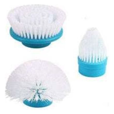 QORVA-Têtes de brosse de rechange pour épurateur Hurricane Spin Scrubber avec ensemble multifonction de 3 (plat, dôme, coin) et adaptateur (1/4)