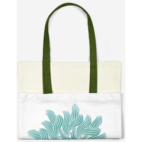 Sac Tote - Coton Réutilisable - 34 x 40 cm - Anses Longues - Pour Courses Écologiques - 1 Pièce (1/4)
