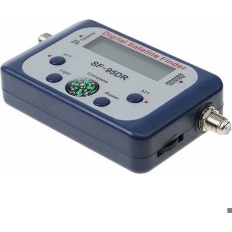 Pointeur Satellite Numérique/Satfinder Parabole Détecteur Localisateur de Signal avec Boussole Buzzer Noir (1/4)