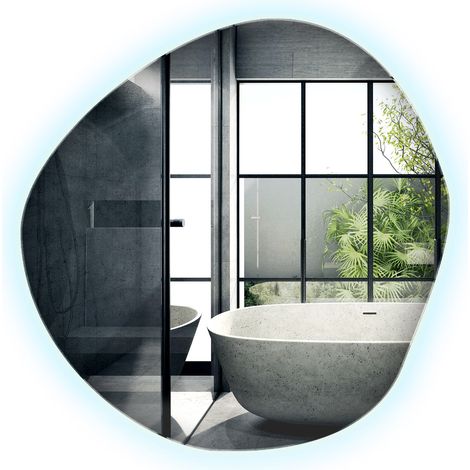Miroir lumineux de salle – Miroir LED - Miroir avec éclairage (Froide 6500K) - 87x86 cm - Miroir LED rétro-éclairage (1/5)