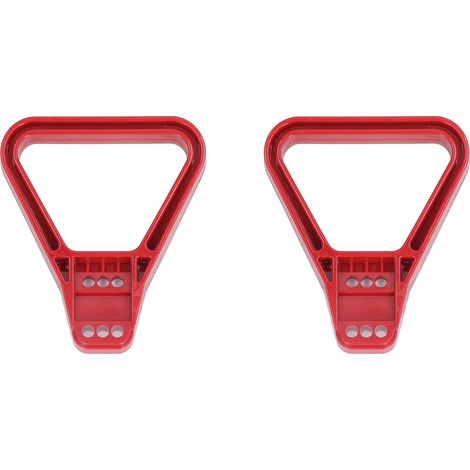 Lot de 2 poignées de connexion rapide sécurisées 350 A pour panneaux solaires, systèmes à double batterie et réfrigérateur (rouge).