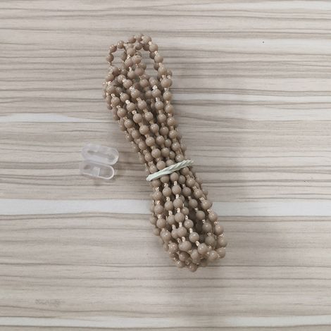 Accessoires pour stores verticaux/stores enrouleurs de couleur claire de 10 mètres, perles en plastique, chaînette de fermeture éclair et chaînette. (1/5)