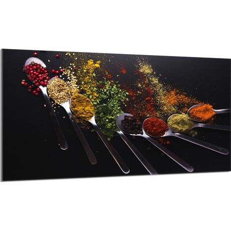 Glasschutzplatte für den Herd 90x52 Gewürze (1/5)