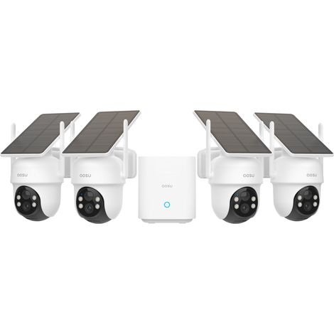 Aosu – Caméra de surveillance extérieure sans fil 2K – Vision nocturne couleur – Panneau solaire – Étanchéité IP65 – Communication bidirectionnelle - AOSU 2 K