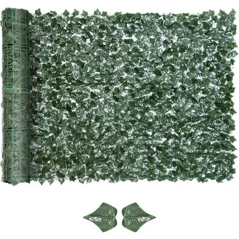 Haie Artificielle Brise-Vue décoration Rouleau 3L x 1,5H m Feuillage réaliste Anti-UV Vert (1/5)