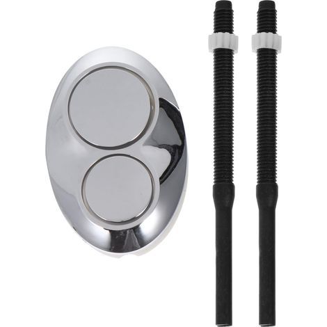 Bouton chasse eau ovale ABS réservoir WC remplacement simple pour bureaux hôtels et publics couleur aléatoire (1/5)