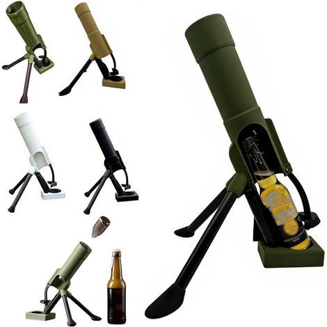 XL-Flaschenöffner in Mörserform – 40 cm Militär-Gadget – Kompatibel mit 330-ml-Corona-Flaschen