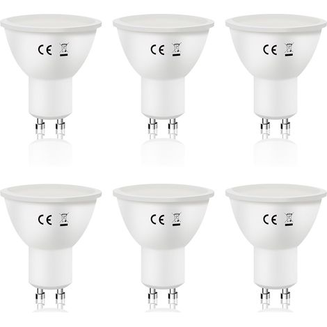 ZMH GU10 LED Blanc chaud 6W Ampoule Remplace 60W Ampoule à économie d'énergie Angle de faisceau 110° Spot Non-variable Ampoule à réflecteur Spot LED GU10 10 pack - Blanc chaud (1/5)