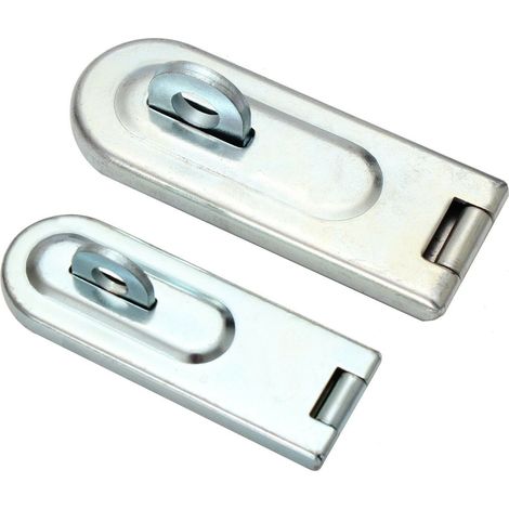 Überfalle abschließbar Riegel Türriegel Türbeschlag Vorhängeschloss Schloss 100 x 35 mm (1/3)