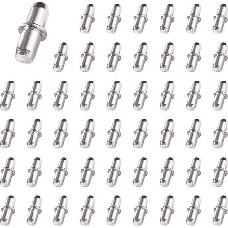 50 Pièces 16x5 mm Taquets d'Étagère, Goupilles de Support D'étagère, pour Meubles de Bibliothèque D'armoires de Cuisine (1/5)