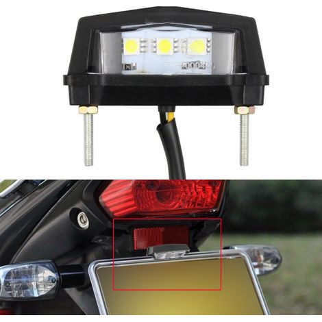 Motorcycle accessories, modified LED license plate taillights, license plate lighting for off-road vehicles, license plate signal lights. (1/5)