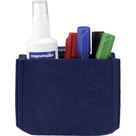 Portapenne magnetico magnetoplan magnetoTray MEDIUM (L x A x P) 130 x 100 x 60 mm Blu 1227714 (1/5)