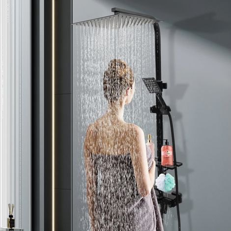 Warme und kalte Regenduschen, vier Abwassermodi, höhenverstellbar, vielseitiges modernes Duschsystem