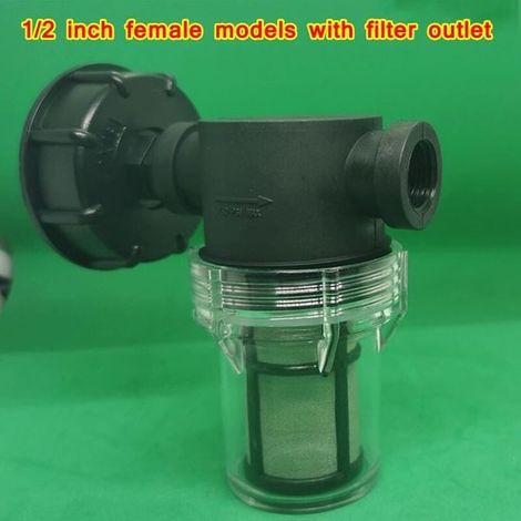 Robinet avec filtre pour réservoir d'eau IBC et collecteurs de pluie - raccord 1000 litres (1/5)