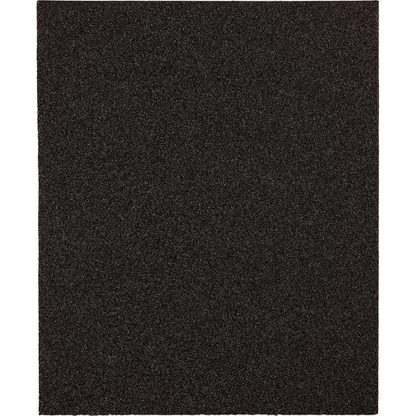 Feuille de papier abrasif imperméable 230x280 mm en carbure de silicium avec grain 80, encollage résine synthétique de haute qualité et support imperm