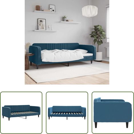Sofa - Tagesbett Blau 90x200 cm Samt (1/5)