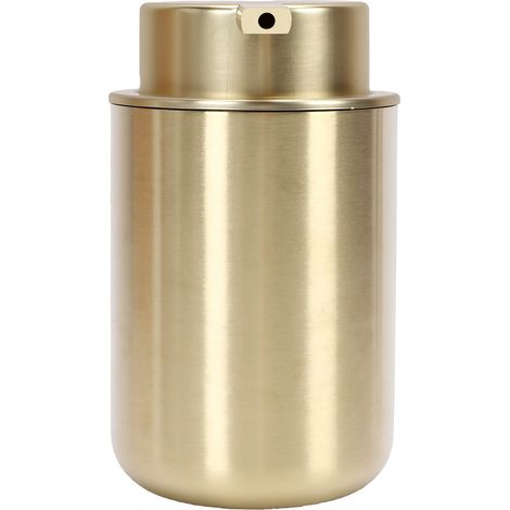 Flacon à pompe distributeur de lotion en acier inoxydable de 160 ml pour savon et shampoing, récipient rechargeable liquide réutilisable avec presse à une main, salle de bain doré (1/5)