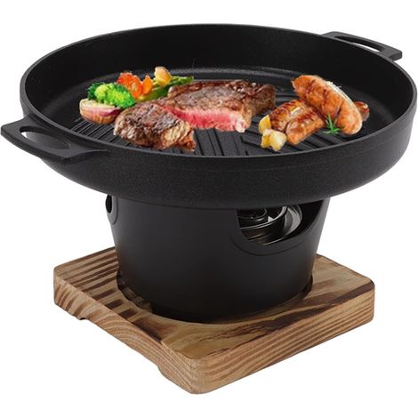 Mini BBQ Grill Stick Proof Smokeless Japanese Tabletop Grill Indoor Small Barbecue Pot Korean Family Barbecue PoĂŞle Portable Tabletop Barbecue Grill pour Camping Pique-nique(HN BBQ18D) (1/5)