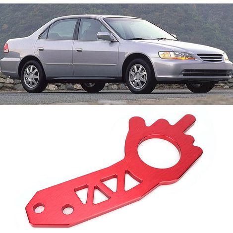 Kit d'anneaux de remorquage universels en alliage d'aluminium rouge pour voiture et camion, avant et arrière (1/5)