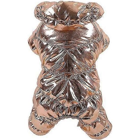 Winterkleidung für Hunde, Französische Bulldoggen, kleine Hunde, warmes, gefüttertes Outfit aus Baumwolle, Mantel/Jacke für Chihuahuas, Haustierkleidung Gold (1/5)