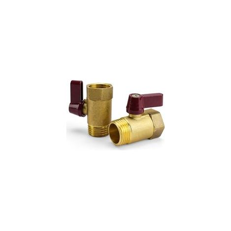Stück 1/2-Zoll-Kugelhähne aus Messing, Metallventile mit Innen- und Außengewinde, korrosionsbeständig für Küche und WC (1/5)