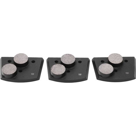 3Disques Diamant Noirs 16 Grains 2 Dents Cylindriques pour Ponçage Polissage Béton (1/5)