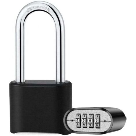 Green Mobility-Cadenas à combinaison extérieur  résistant aux intempéries, avec anse renforcée et allongée et combinaison à 4 chiffres pour une sécurité optimale (1/4)