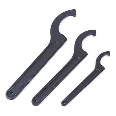 1x Adjustable hook wrench 28-32mm, hook wrenches, universal spanner wrench, for fixing or removing round nuts and water meter covers on machine tools (1/4)